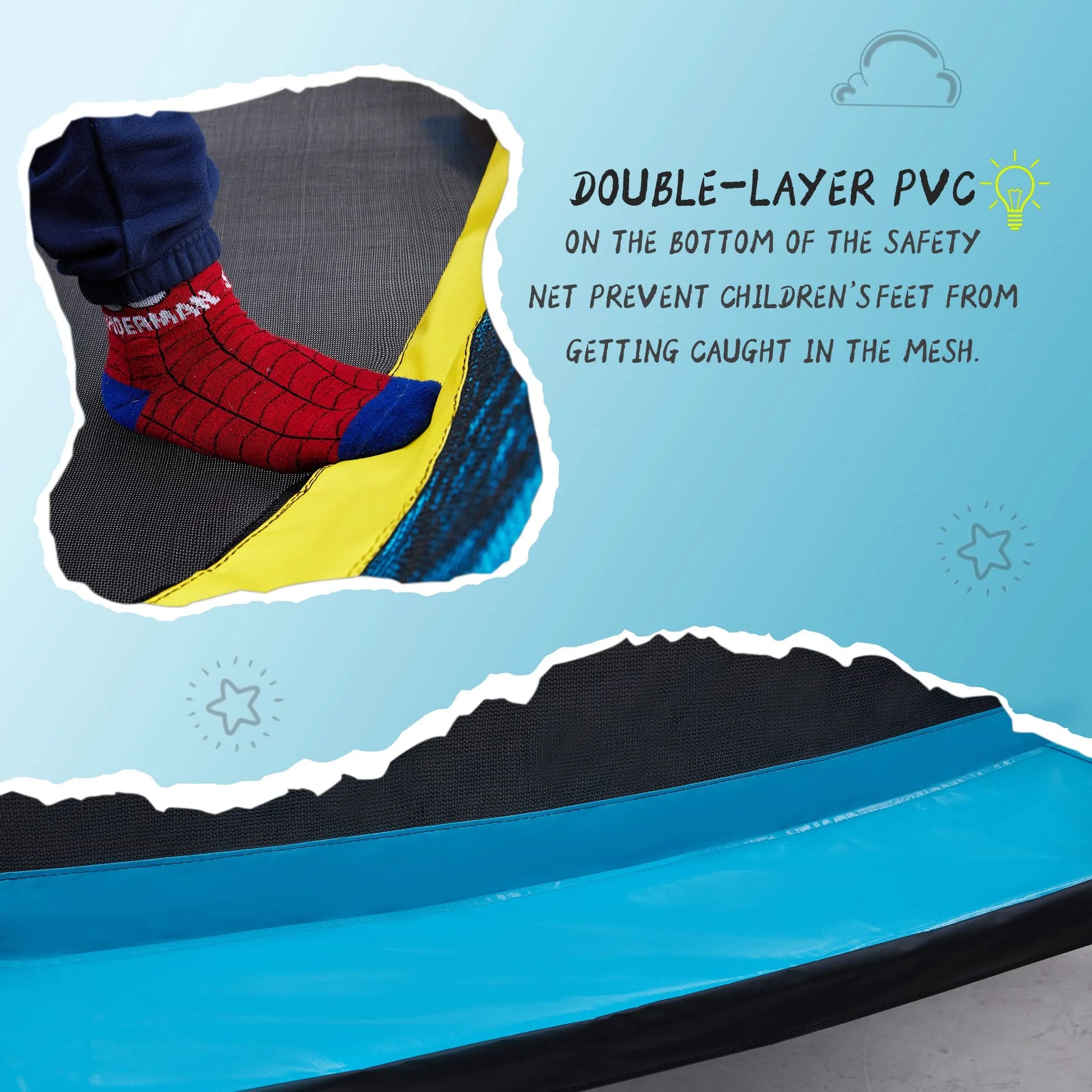 SkyBound 10FT 12FT 14FT Trampoline with Enclosure - Recreational Trampolines for Kids and Adults with Patented Fiberglass Curved Poles - Outdoor Trampoline with Ladder - Rust Resistant