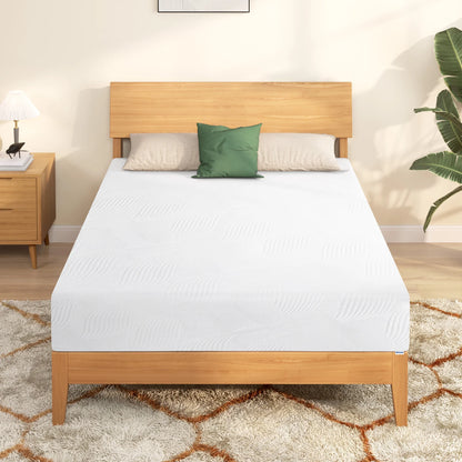 Soges 10 inch Twin Size Memory Foam Mattress with Removable Washable Mattress Cover, Medium Firm Gel Memory Foam Mattress for Pressure Relief, Fiberglass Free Mattress in a Box, CertiPUR-US
