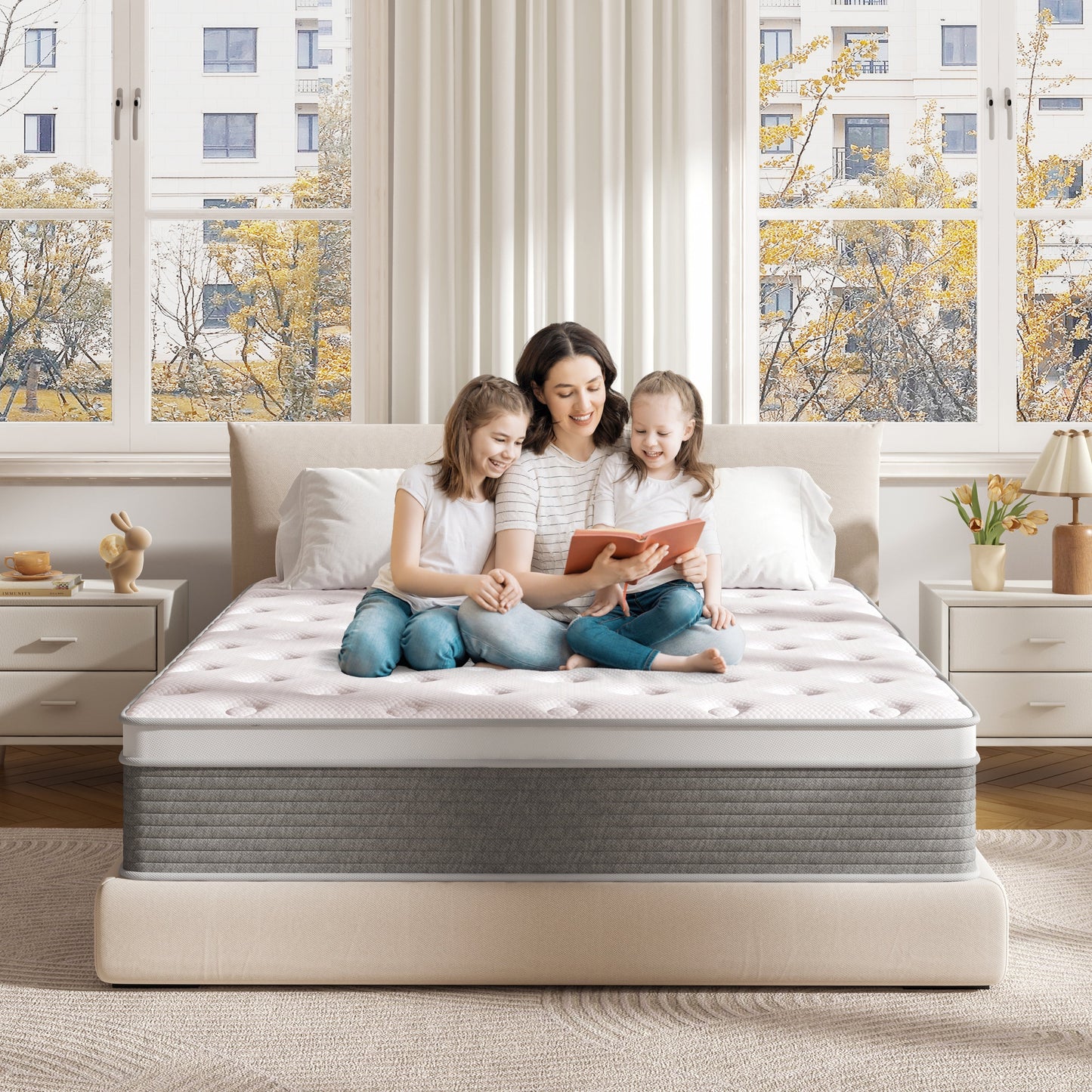 CIUANCE Twin Mattress,12 Inch Memory Foam Mattress in a Box,Memory Foam Euro Top Hybrid Cooling Sleep Fiberglass Free