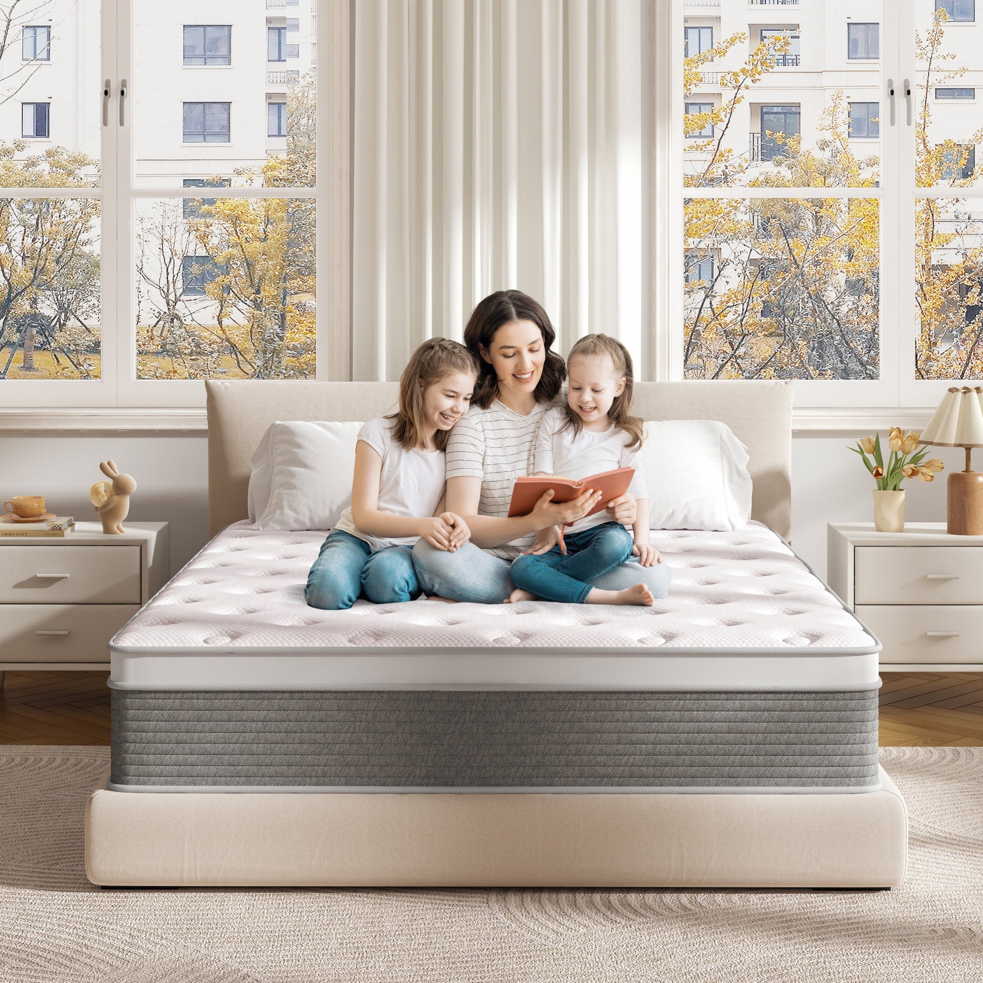 CIUANCE Twin Mattress,12 Inch Memory Foam Mattress in a Box,Memory Foam Euro Top Hybrid Cooling Sleep Fiberglass Free