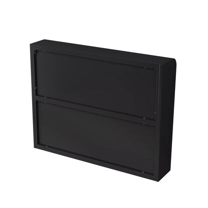 Dasun 3 Glass Door Wall Cabinets for Kitchen, Living Room and Bathroom(Black)