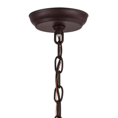 Hampton Bay Lainey 4-Light Bronze Chandelier Light Fixture with Clear Glass Shades