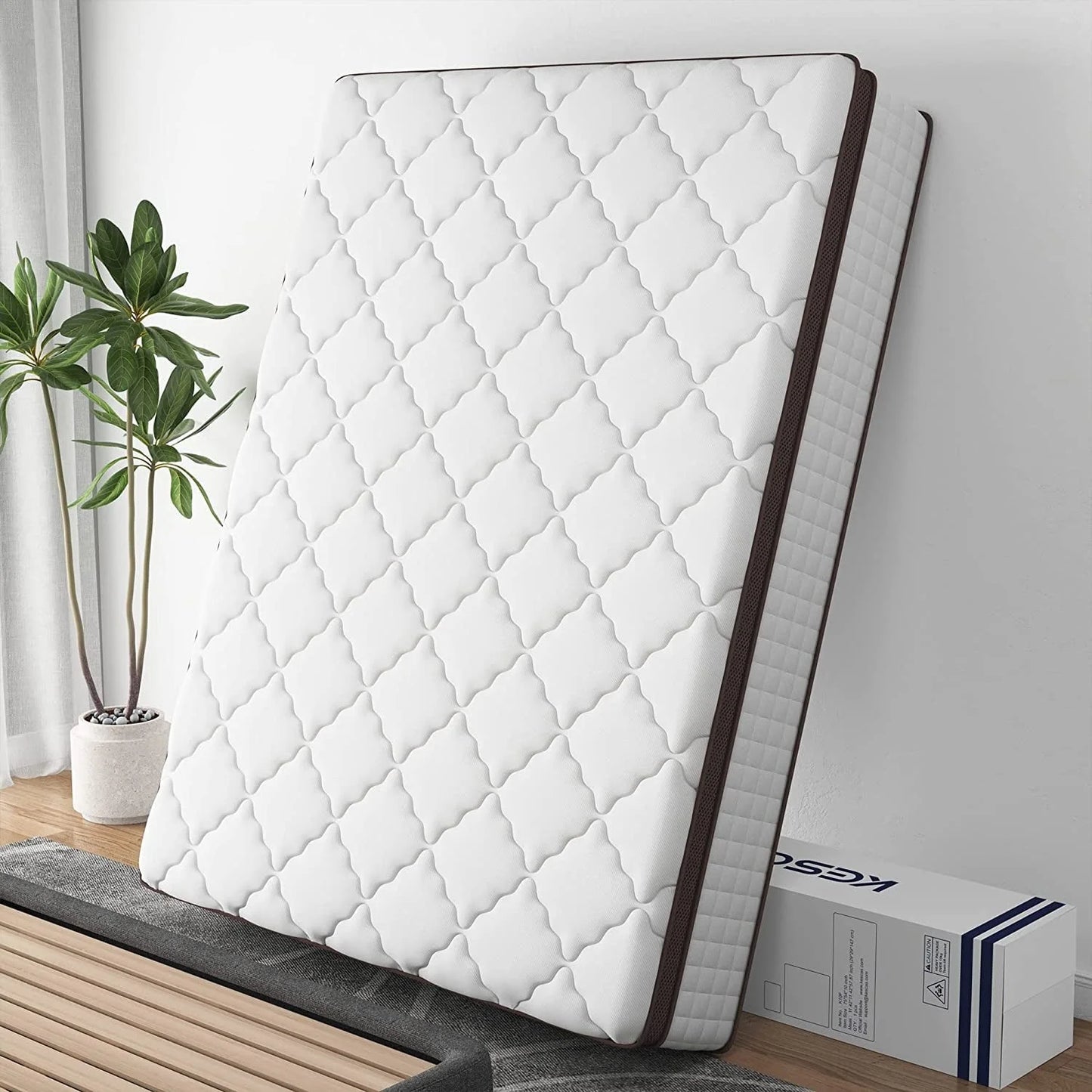 Full Size Mattress, Kescas 10 Inch Hybrid Mattress Full with Fiberglass Free, Memory Foam, Breathable Euro Pillow Top Mattress for Cooler Sleep Supportive & Pressure Relief, Medium Firm