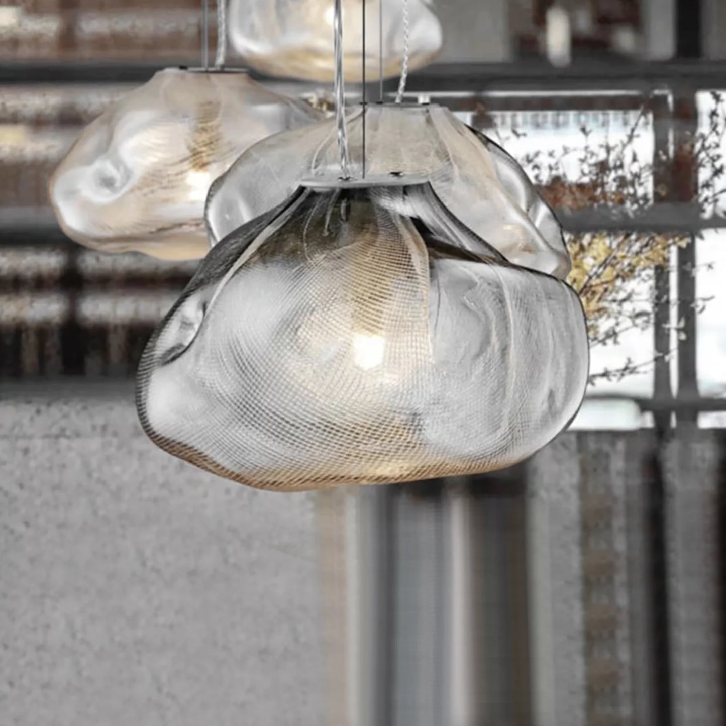 Arturesthome Creative Nordic Glass Pendant Light,Glass Dining Room Kitchen Island,Glass Hanging Lamp