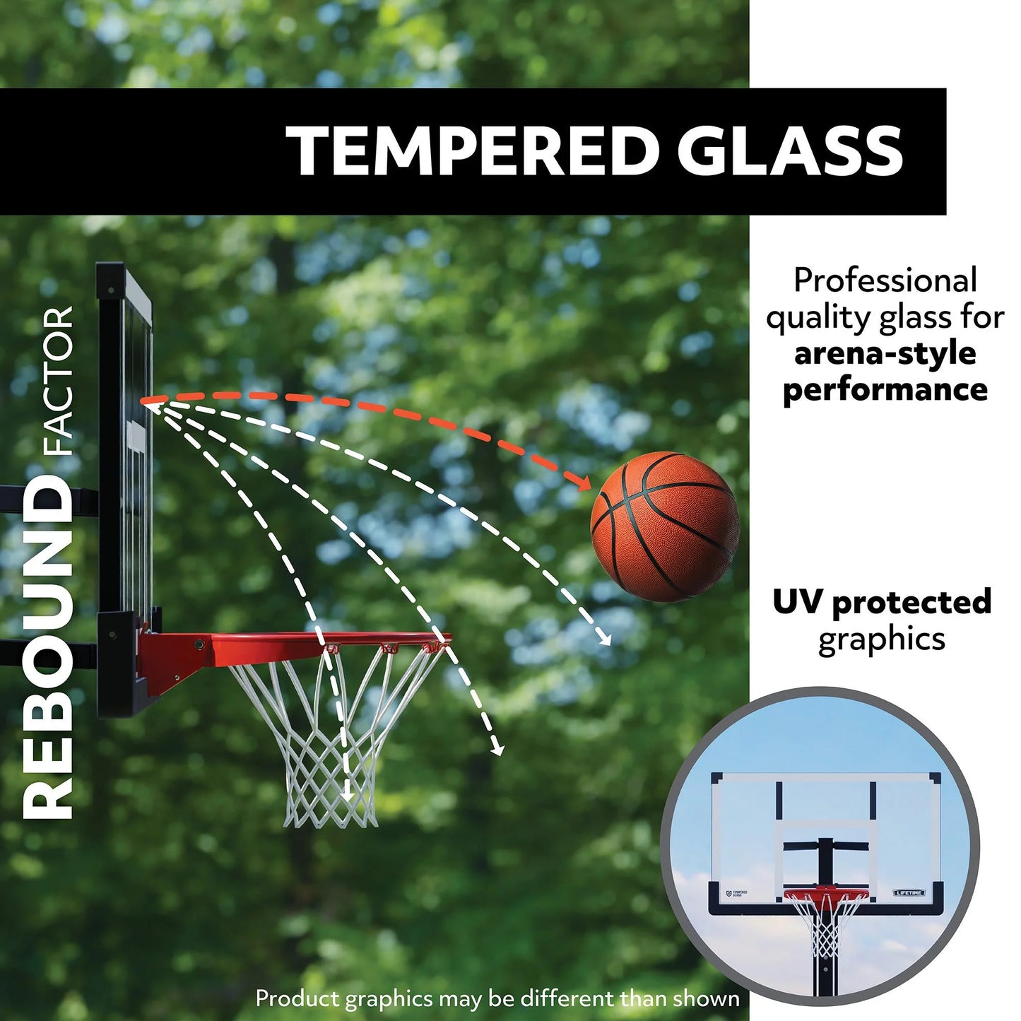 Lifetime Mammoth Lift Tempered Glass 54" Basketball System