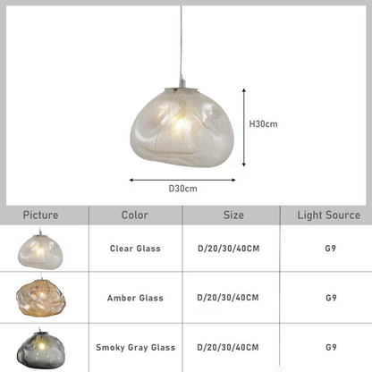 Arturesthome Creative Nordic Glass Pendant Light,Glass Dining Room Kitchen Island,Glass Hanging Lamp