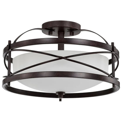 Nuvo 60-5335 - Ginger - 2 Light Semi Flush w/Etched Opal Glass