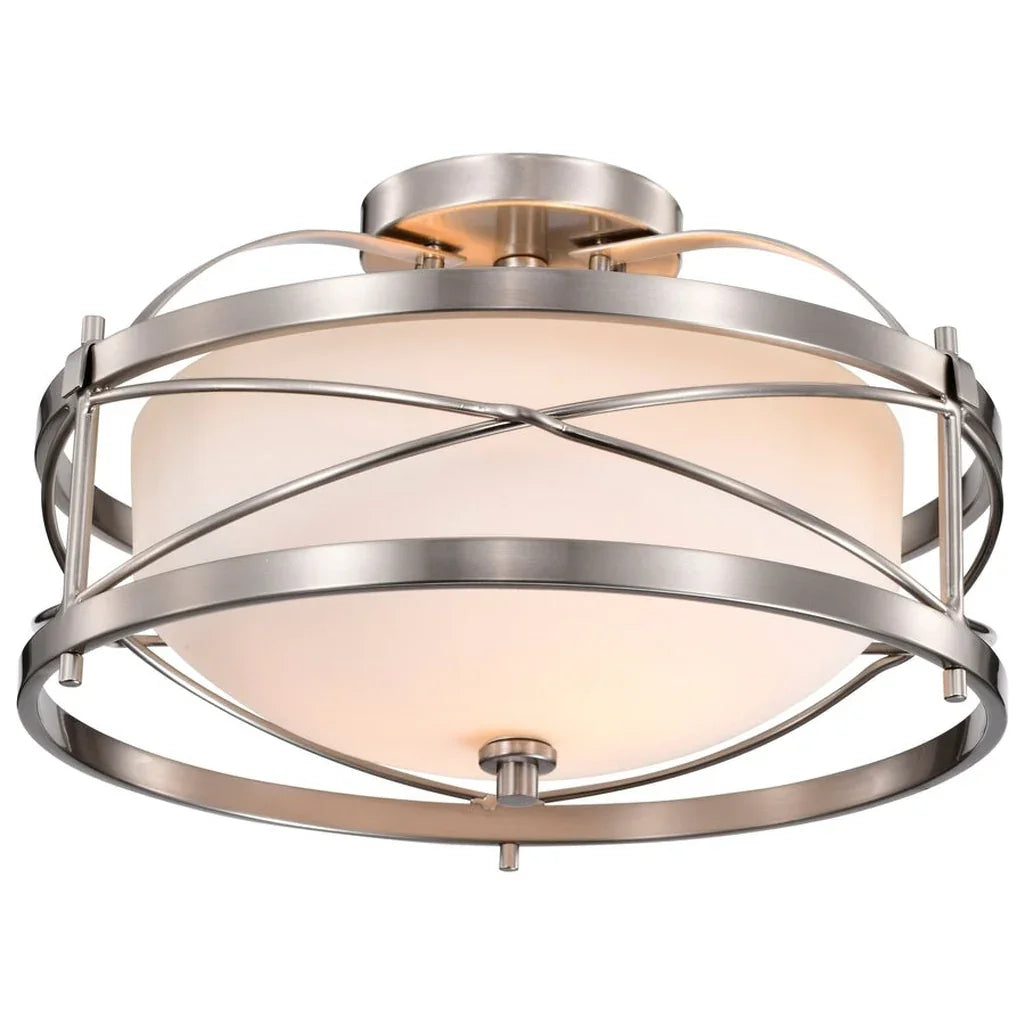 Nuvo 60-5335 - Ginger - 2 Light Semi Flush w/Etched Opal Glass