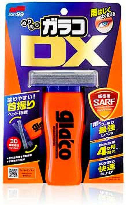 Glaco Glass Compound Roll On 100ml, Glaco Mirror Coat Zero 40ml, Glaco DX_110ml, and Glaco De Cleaner_400ml_Bundle Package