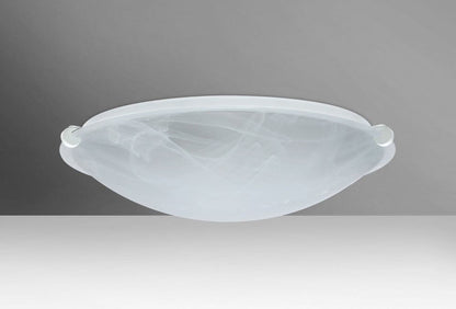 968152-SN-Besa Lighting-Trio 16-Two Light Flush Mount-15.75 Inches Wide by 4.75 Inches High-Satin Nickel Finish-Marble Glass Color-Incandescent