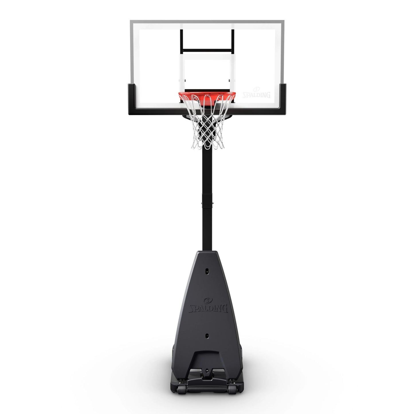 Spalding Ultimate Hybrid 54 In., Glass Portable Basketball Hoop System