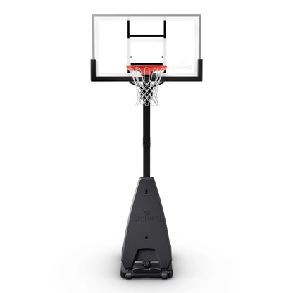 Spalding Ultimate Hybrid 54 In., Glass Portable Basketball Hoop System