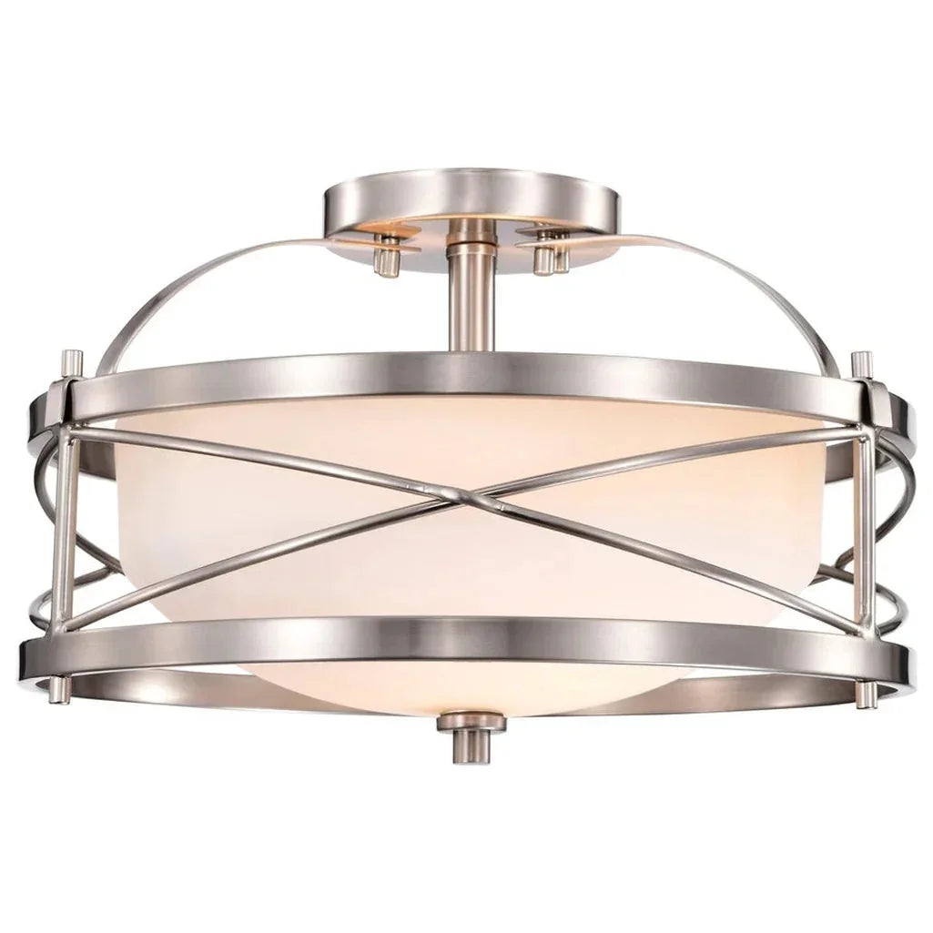 Nuvo 60-5335 - Ginger - 2 Light Semi Flush w/Etched Opal Glass