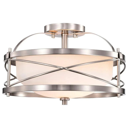 Nuvo 60-5335 - Ginger - 2 Light Semi Flush w/Etched Opal Glass