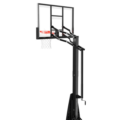Spalding Ultimate Hybrid 54 In., Glass Portable Basketball Hoop System