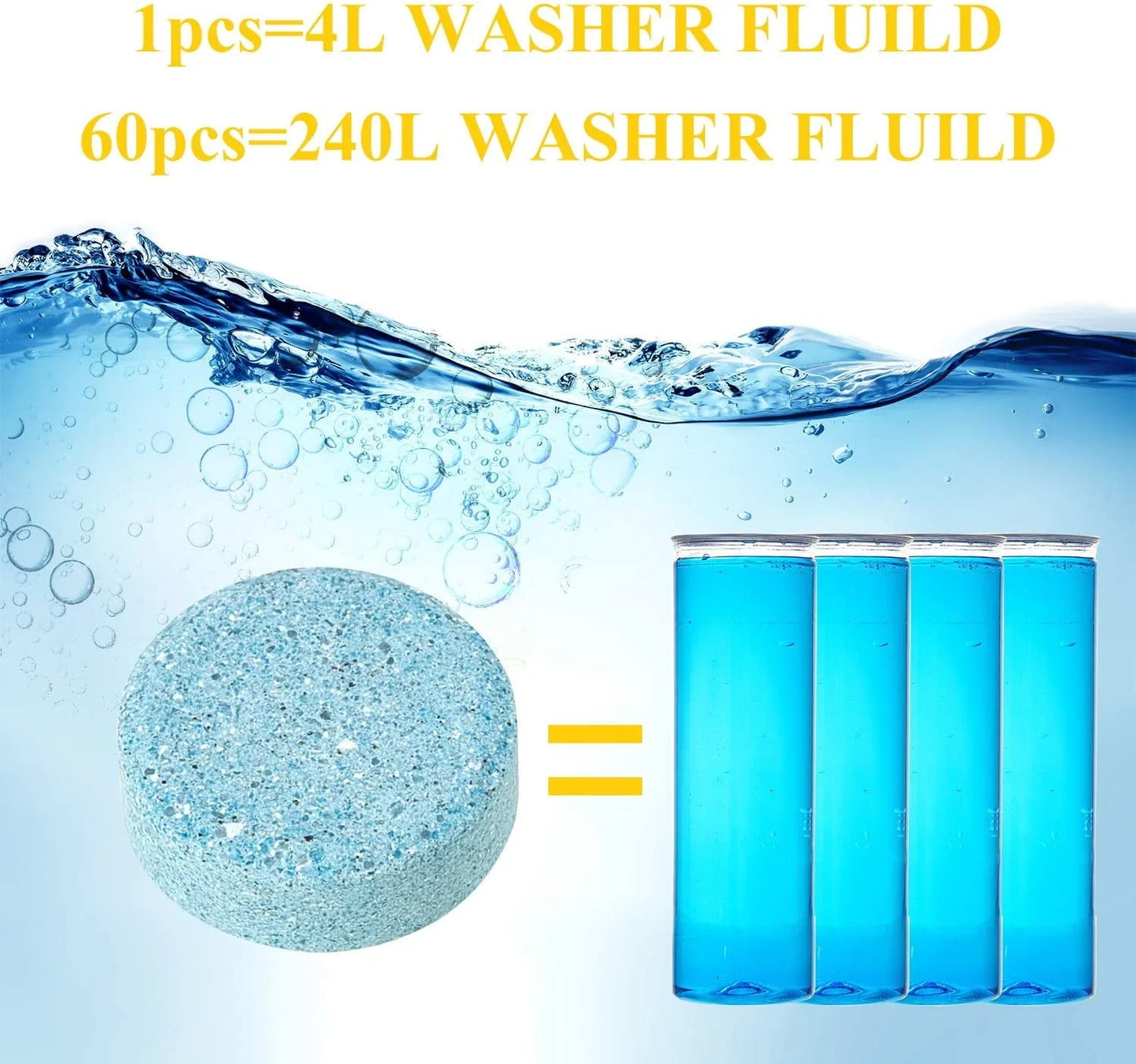 30 Pieces Car Windshield Glass Concentrated Washer Tablets