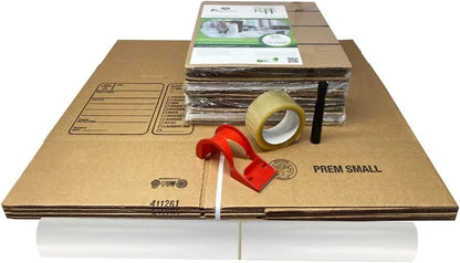 Kitchen Moving Box & Supplies Kit #1 4 Boxes with Dish/Glass Inserts