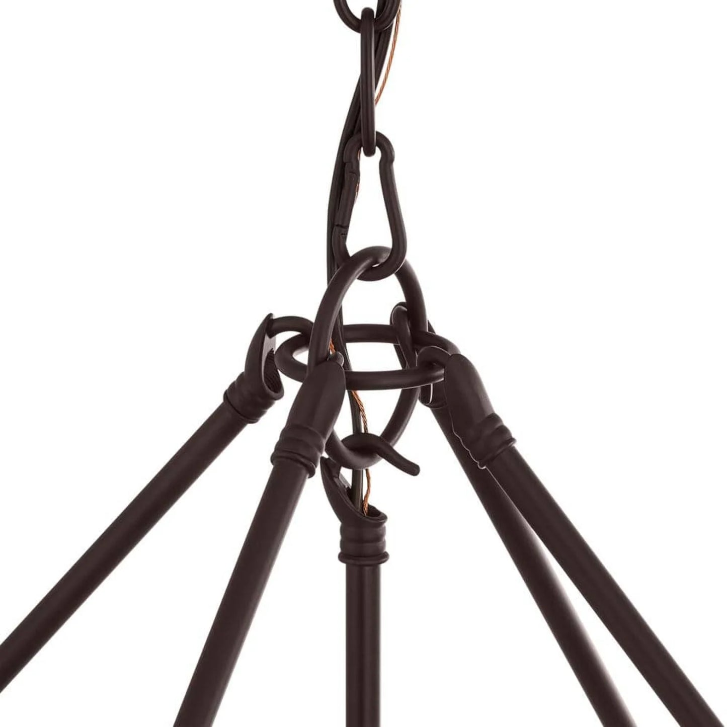 Hampton Bay Lainey 4-Light Bronze Chandelier Light Fixture with Clear Glass Shades