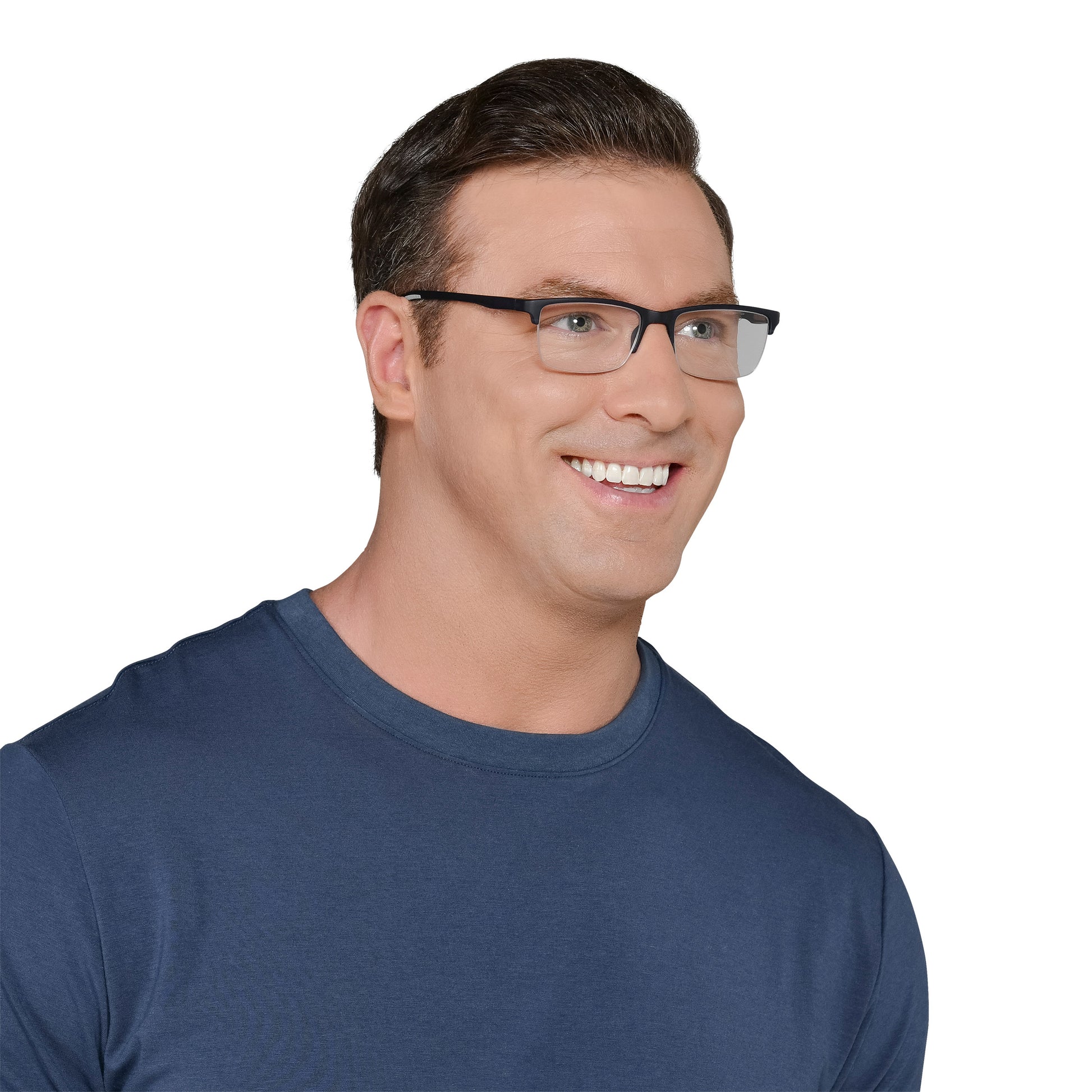 Design Optics by Foster Grant #356 Semi-Rim Rectangle Reading Glasses, 3-pack