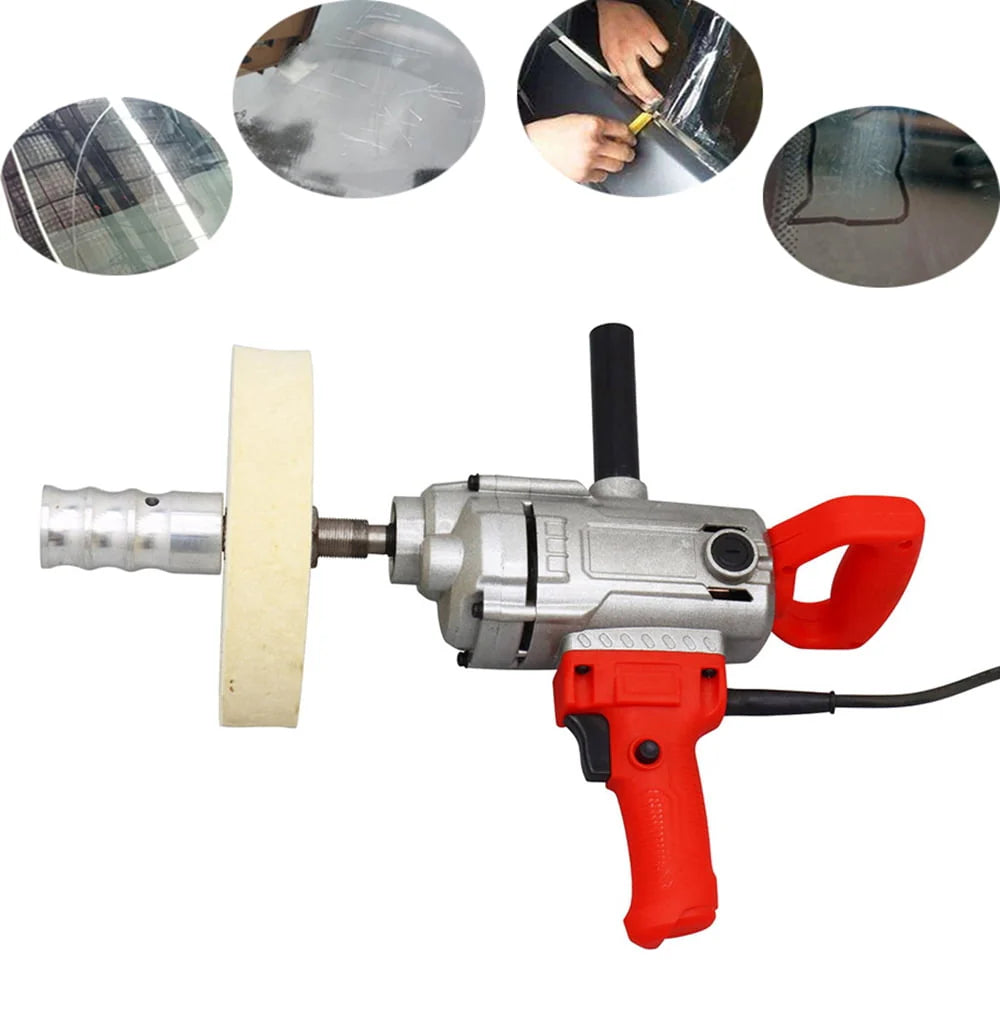 INTBUYING Glass Scratch Removal Machine Glass Surface Polish and Repair Tool Wool Wheel Glass Polishing Machine 220V