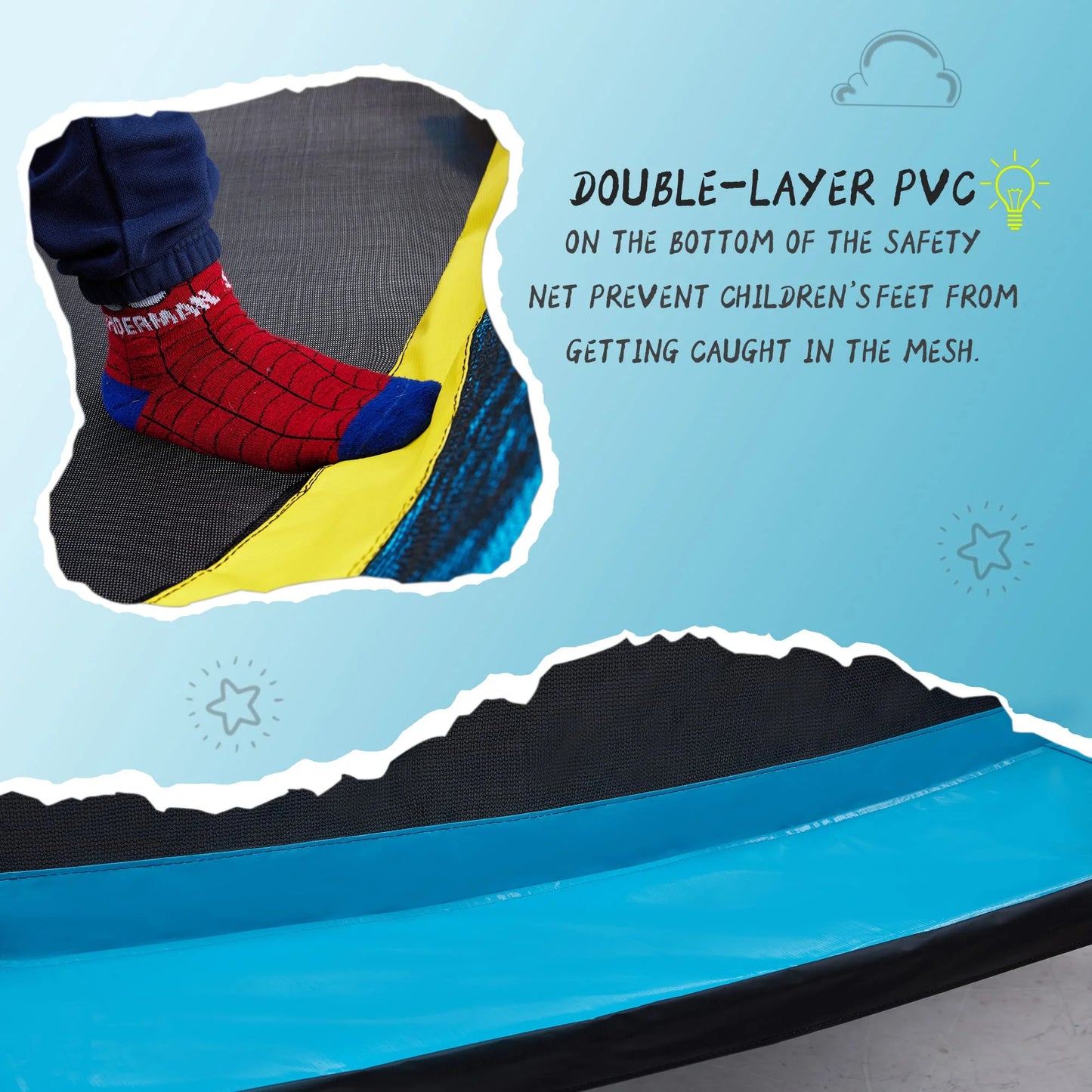 SkyBound 10FT 12FT 14FT Trampoline with Enclosure - Recreational Trampolines for Kids and Adults with Patented Fiberglass Curved Poles - Outdoor Trampoline with Ladder - Rust Resistant