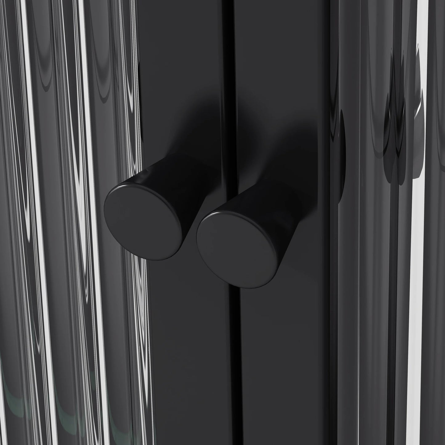 Dasun 3 Glass Door Wall Cabinets for Kitchen, Living Room and Bathroom(Black)
