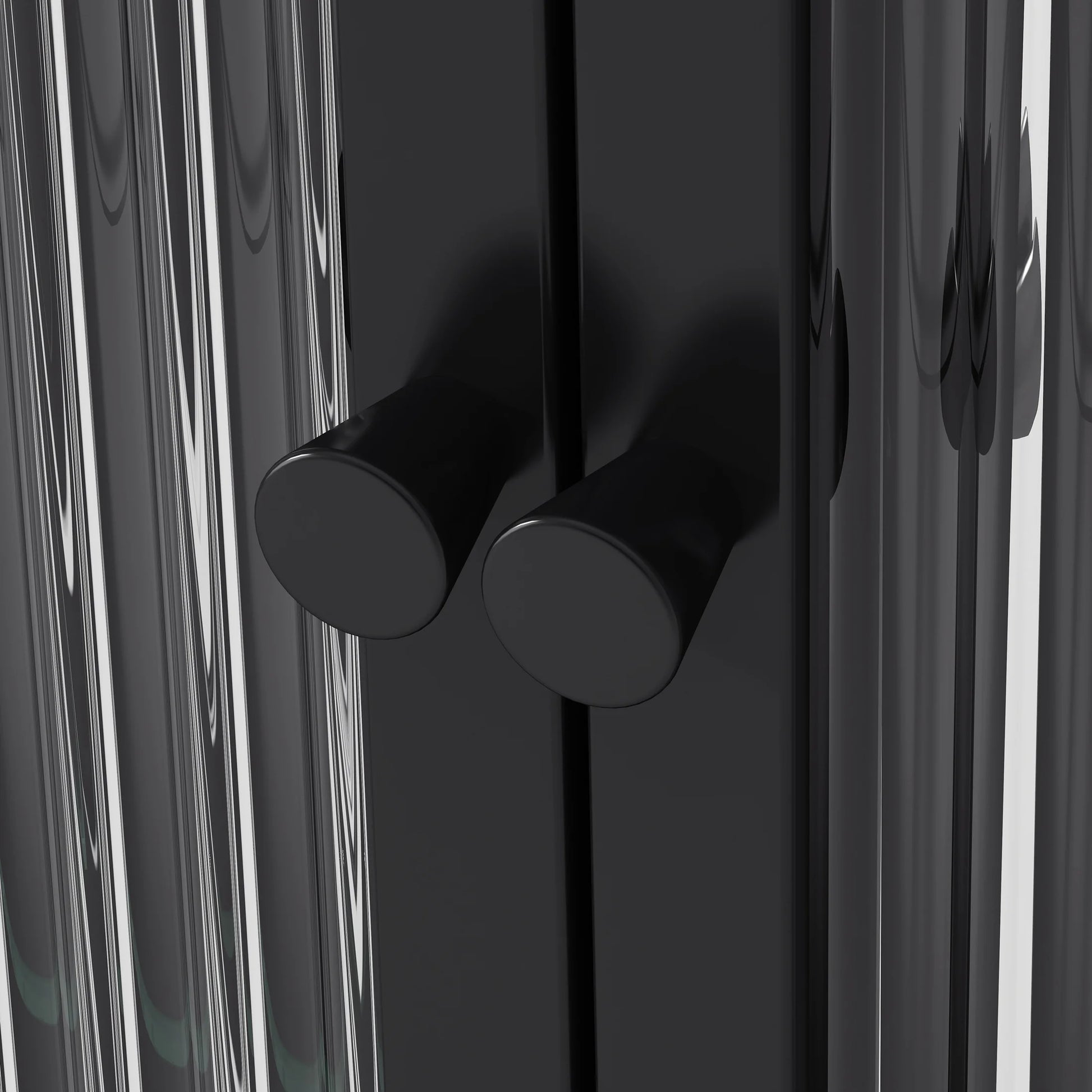 Dasun 3 Glass Door Wall Cabinets for Kitchen, Living Room and Bathroom(Black)