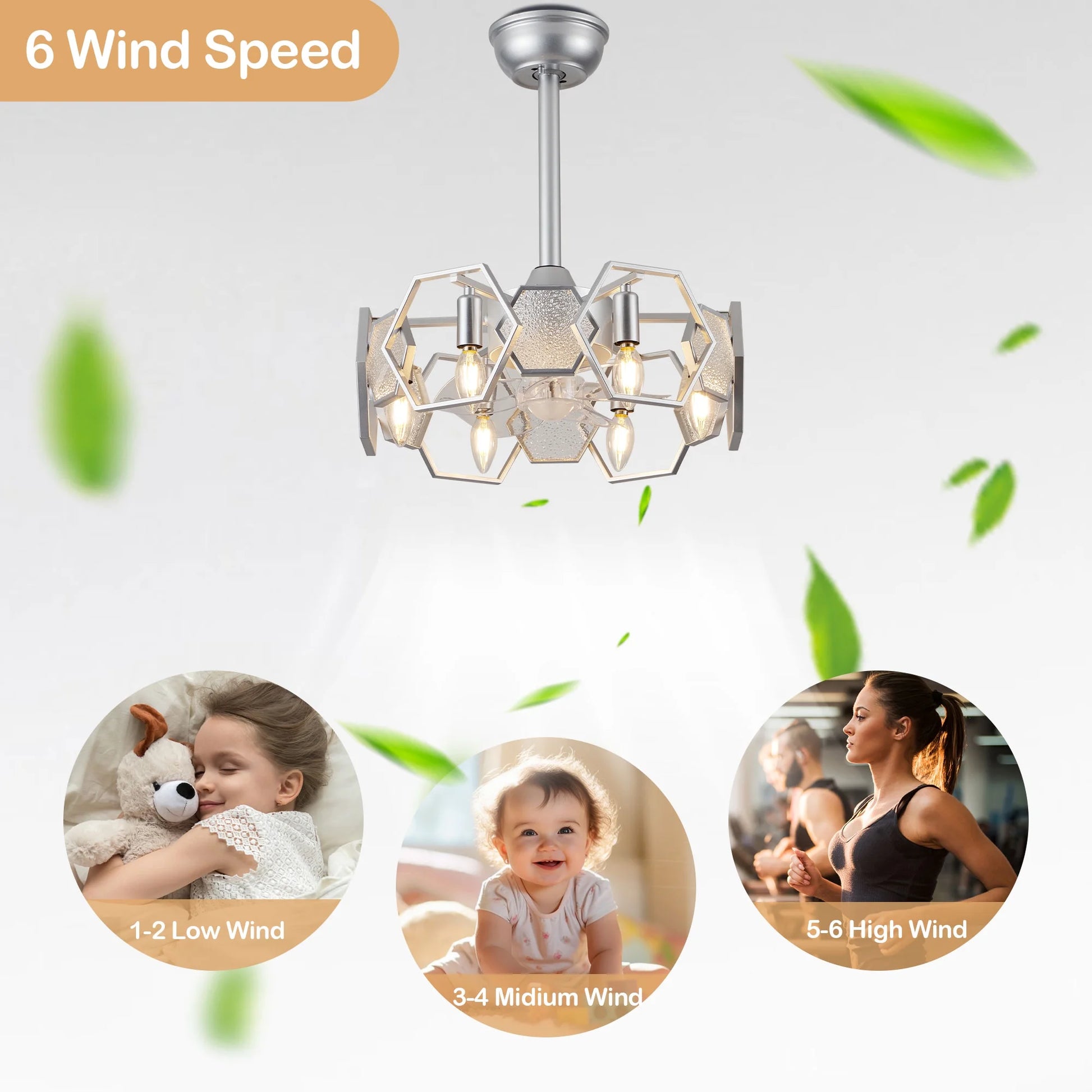 Cusp Barn 19 Inch Farmhouse Ceiling Fan with Remote, Vintage Cage Glass Light Fixture, Rustic Industrial Ceiling Fan for Patio, Kitchen, Bedroom