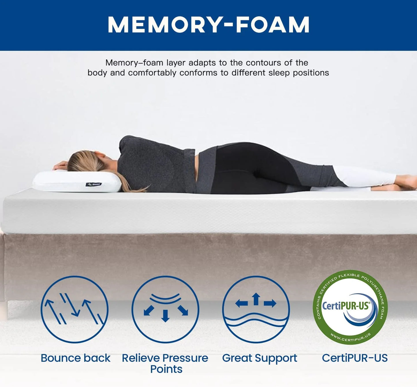 JL Full Mattress 6 inch Gel Memory Foam Mattress for Cool Sleep & Pressure Relief, Medium Firm Mattresses Fiberglass Free CertiPUR-US Certified/Bed-in-a-Box/Pressure Relieving Full Size