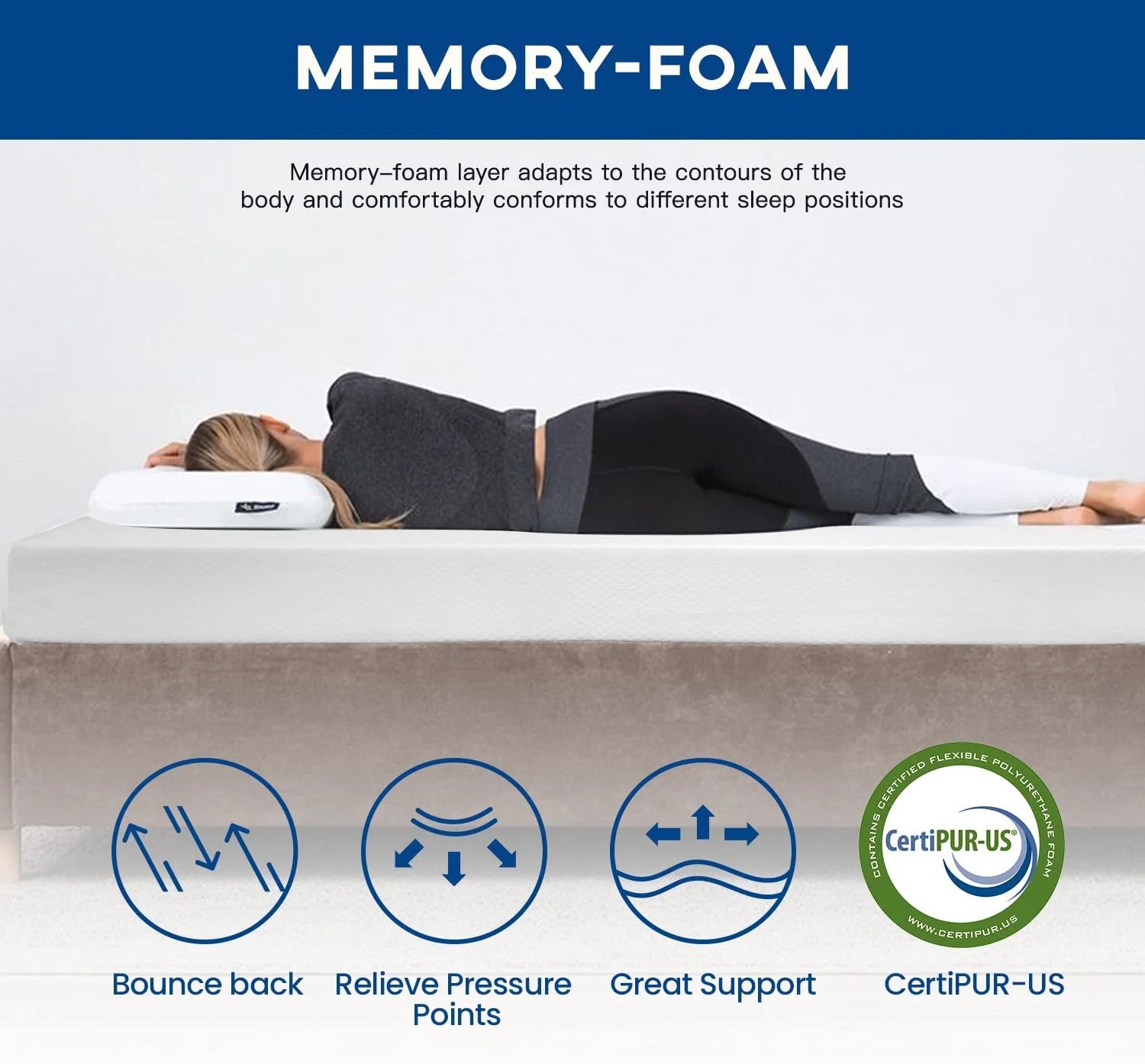 JL Full Mattress 6 inch Gel Memory Foam Mattress for Cool Sleep & Pressure Relief, Medium Firm Mattresses Fiberglass Free CertiPUR-US Certified/Bed-in-a-Box/Pressure Relieving Full Size