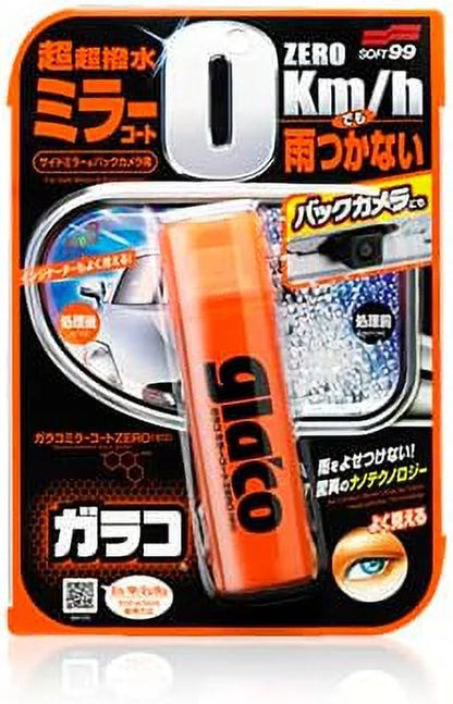 Glaco Glass Compound Roll On 100ml, Glaco Mirror Coat Zero 40ml, Glaco DX_110ml, and Glaco De Cleaner_400ml_Bundle Package