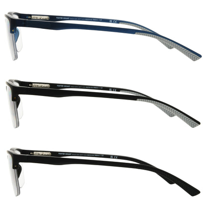 Design Optics by Foster Grant #356 Semi-Rim Rectangle Reading Glasses, 3-pack
