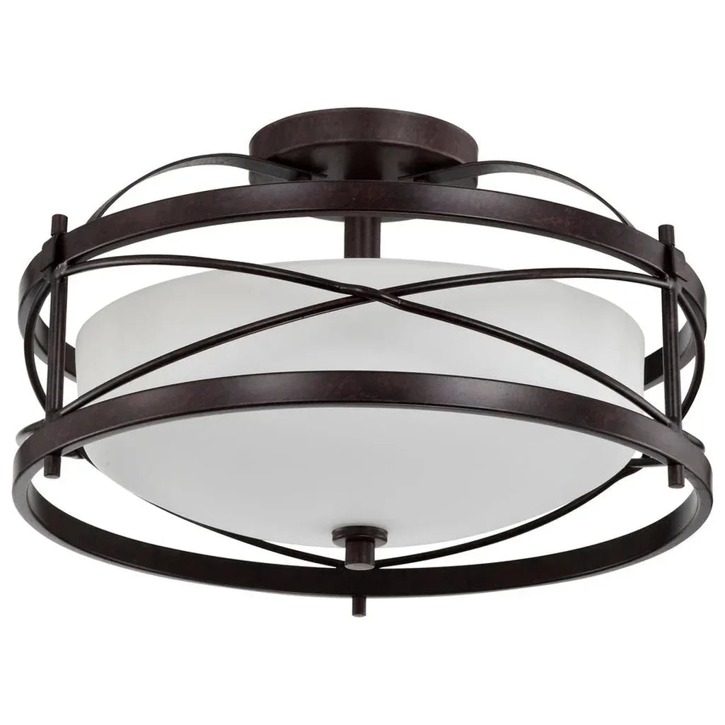 Nuvo 60-5335 - Ginger - 2 Light Semi Flush w/Etched Opal Glass