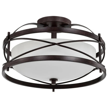 Nuvo 60-5335 - Ginger - 2 Light Semi Flush w/Etched Opal Glass