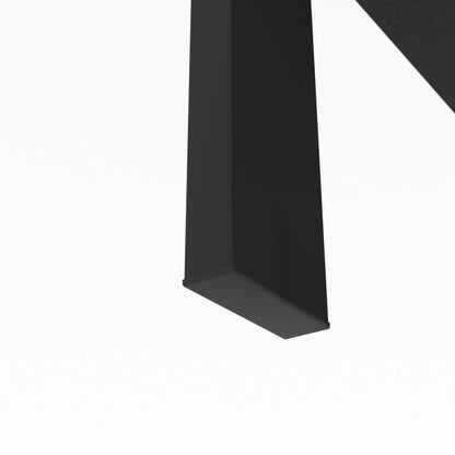 Tansole Coffee Table Glass Top Rectangular End Table Black Metal Legs for Modern Living Room