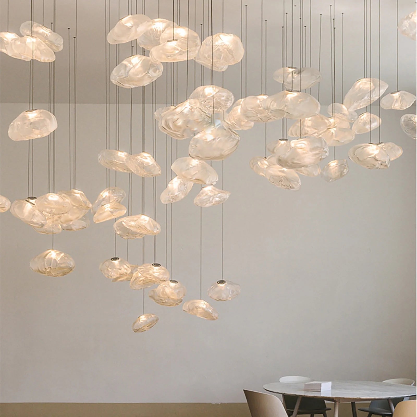 Arturesthome Creative Nordic Glass Pendant Light,Glass Dining Room Kitchen Island,Glass Hanging Lamp