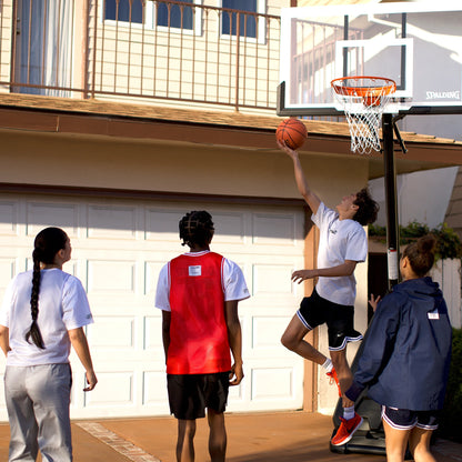 Spalding Ultimate Hybrid 54 In., Glass Portable Basketball Hoop System