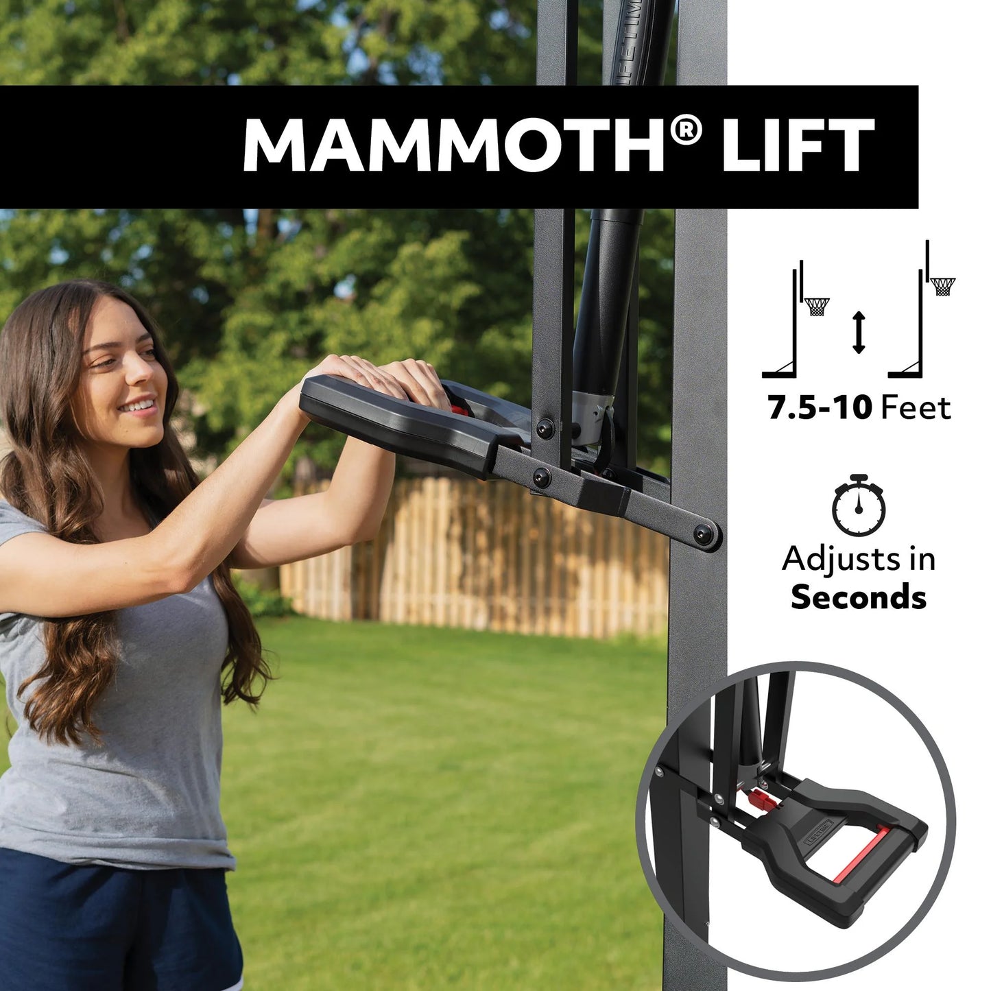 Lifetime Mammoth Lift Tempered Glass 54" Basketball System