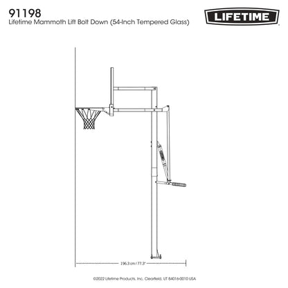 Lifetime Mammoth Lift Tempered Glass 54" Basketball System