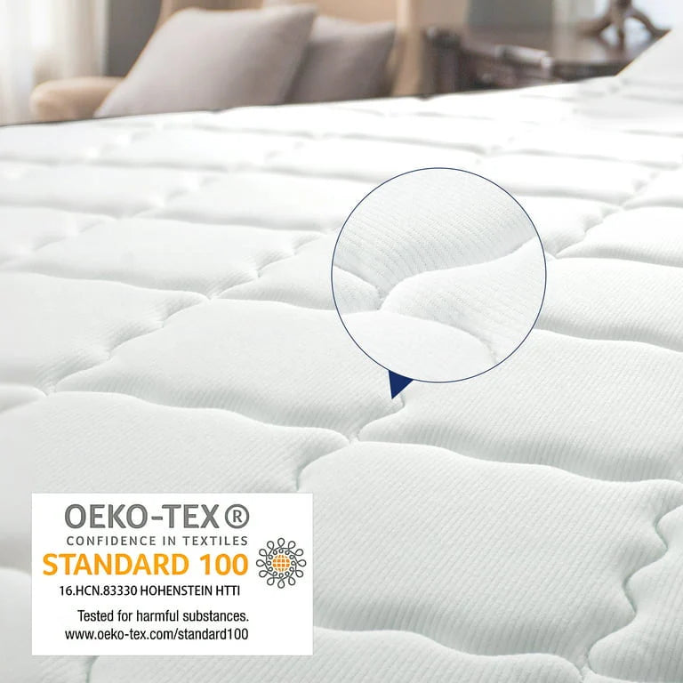 Full Size Mattress, Kescas 10 Inch Hybrid Mattress Full with Fiberglass Free, Memory Foam, Breathable Euro Pillow Top Mattress for Cooler Sleep Supportive & Pressure Relief, Medium Firm