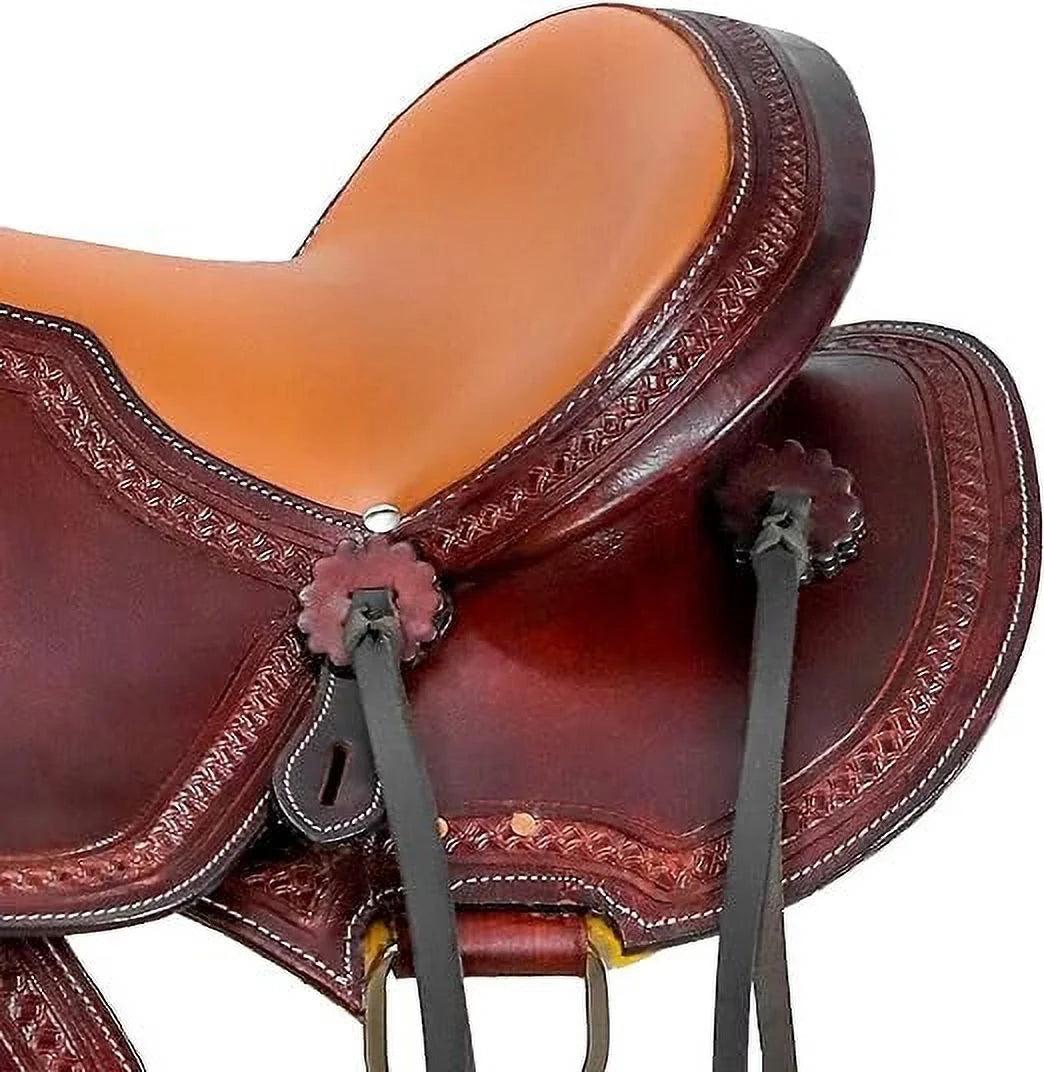 Handmade Classic Quality Wooden & Fiberglass Western Wade Ranch Roping Horse Saddle