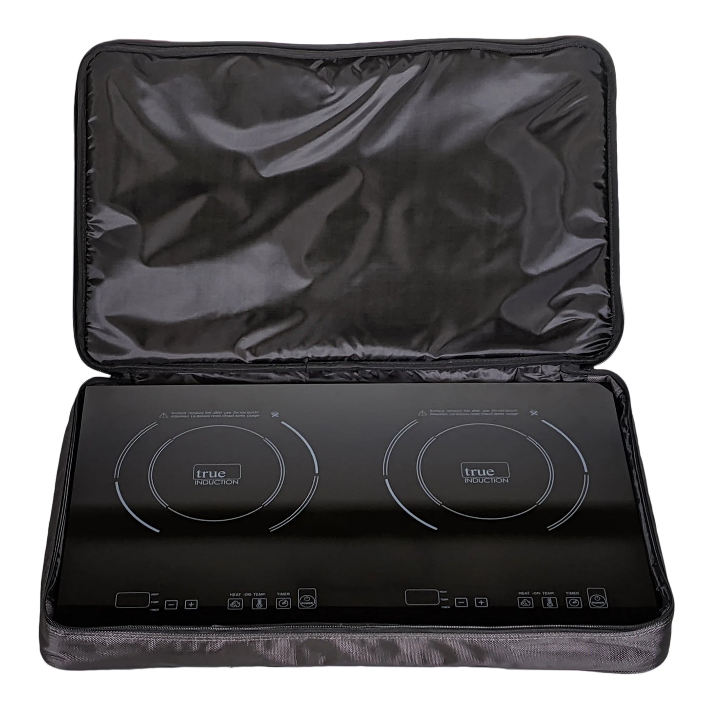 True Induction TI-2C Protable UL1026 Certified, 23-inch Dual Induction Cooktop 1750W Glass-Ceramic Top with FREE Carrying Bag & 2 Silicone Mats