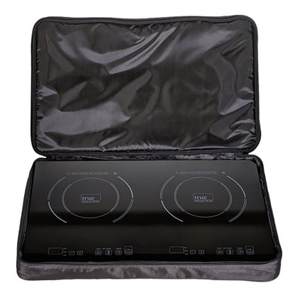 True Induction TI-2C Protable UL1026 Certified, 23-inch Dual Induction Cooktop 1750W Glass-Ceramic Top with FREE Carrying Bag & 2 Silicone Mats
