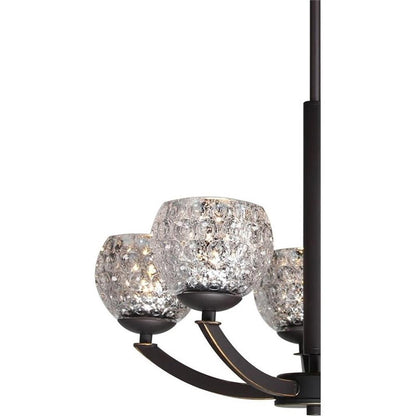 Woodbridge Lighting Mirage 5-Light Mercury Glass & Steel Chandelier in Bronze
