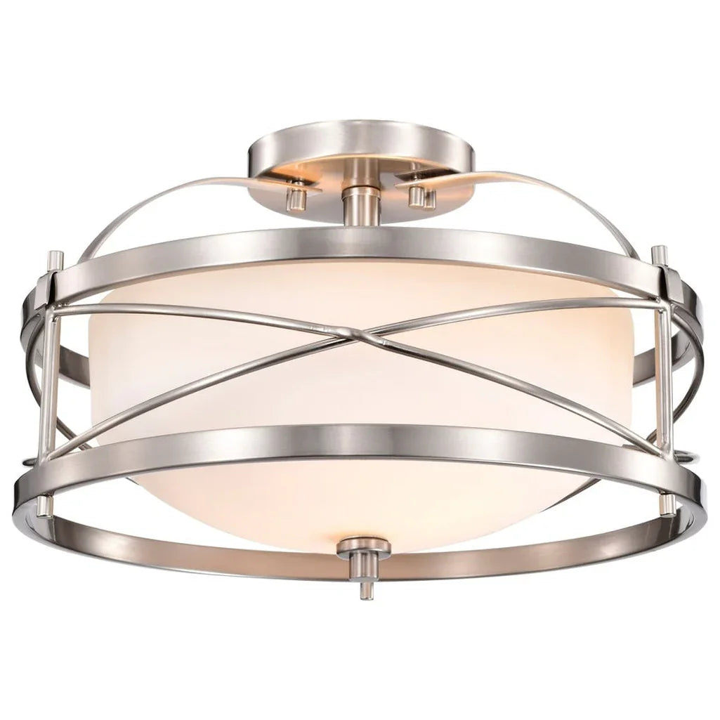 Nuvo 60-5335 - Ginger - 2 Light Semi Flush w/Etched Opal Glass