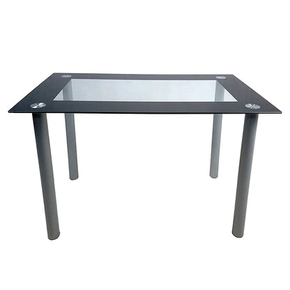 Wilitto 110cm Dining Table Tempered Glass Dining Table(only table)