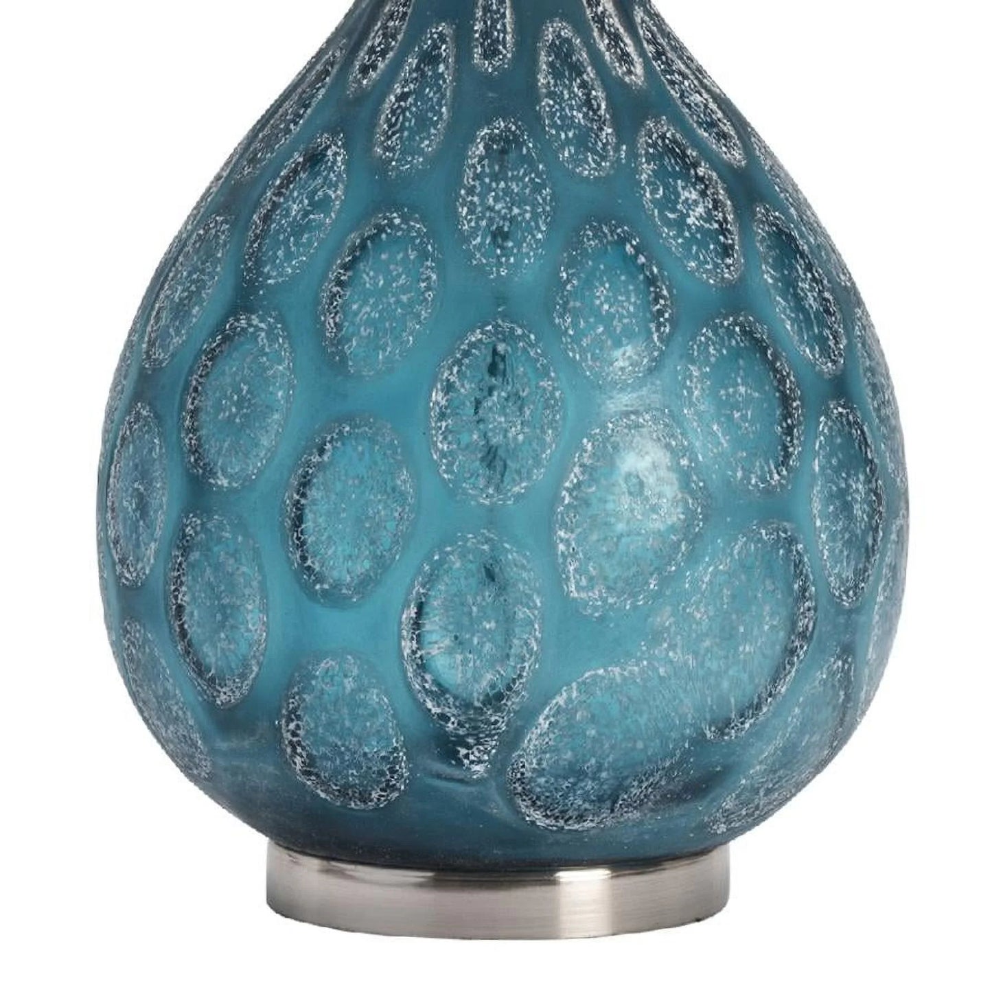 Pearson Table Lamp blue Glass 29"Ht. Transitional Style