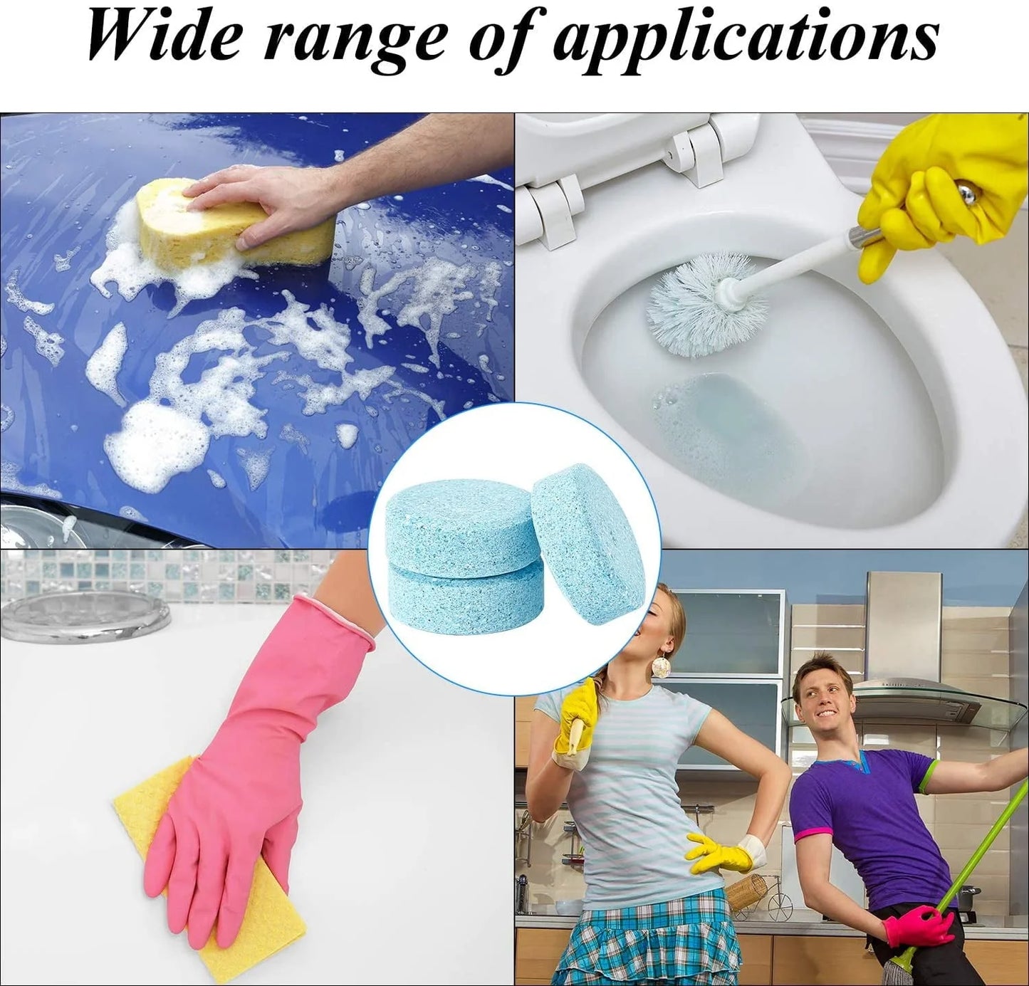 30 Pieces Car Windshield Glass Concentrated Washer Tablets