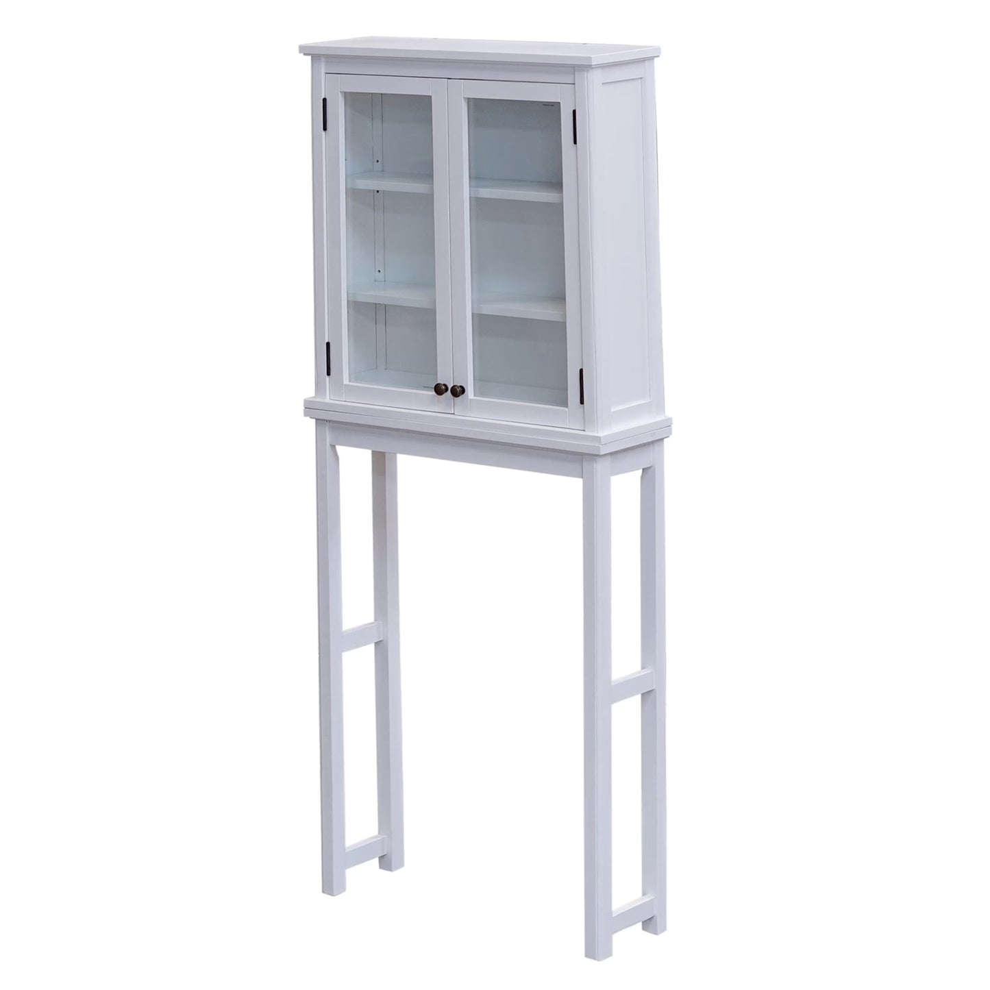 Alaterre Over the Toilet Storage, Space Saver, Glass Doors and Upper Cabinet, Dorset