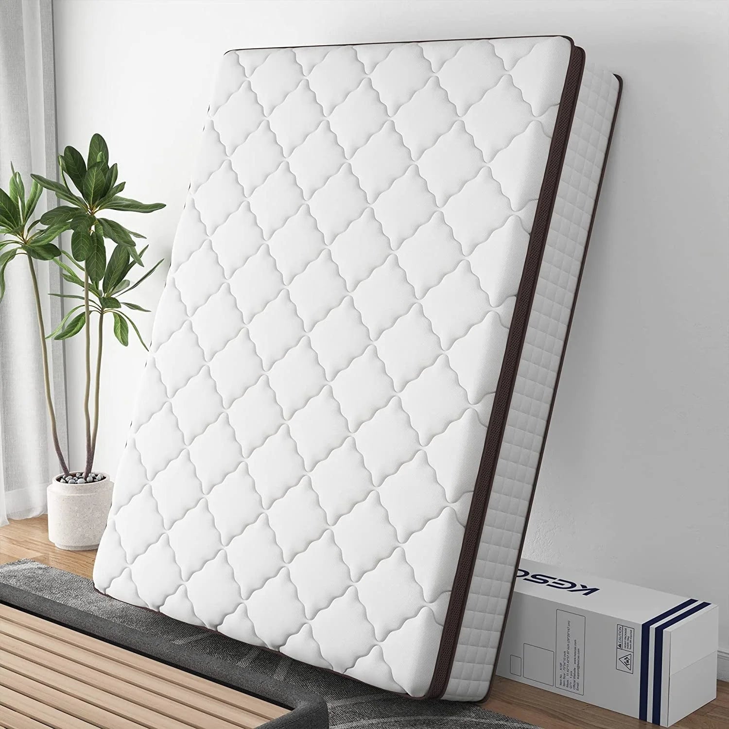 Full Size Mattress, Kescas 10 Inch Hybrid Mattress Full with Fiberglass Free, Memory Foam, Breathable Euro Pillow Top Mattress for Cooler Sleep Supportive & Pressure Relief, Medium Firm